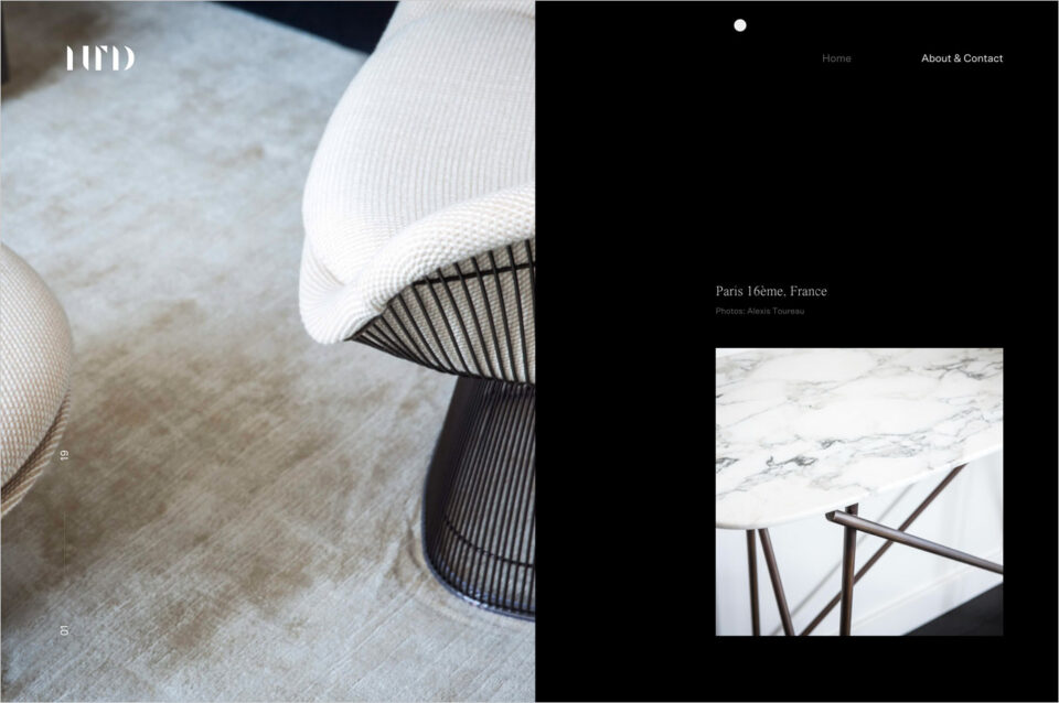 Naguissa Tajan – Interior Architecture & Designウェブサイトの画面キャプチャ画像