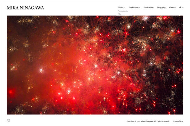 MIKA NINAGAWA OFFICIAL STOREウェブサイトの画面キャプチャ画像