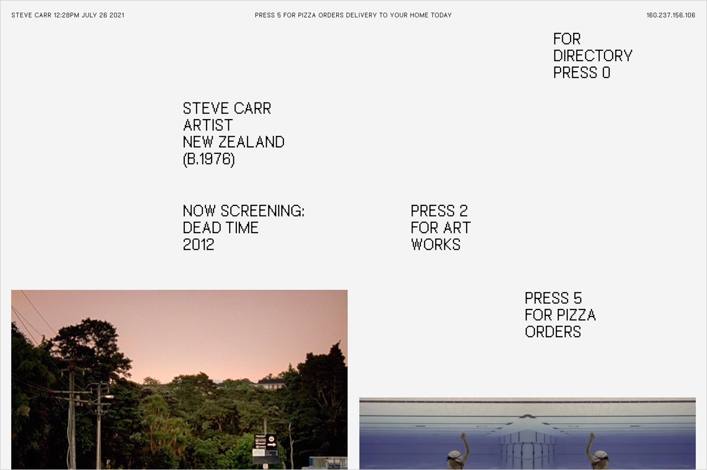Steve Carrウェブサイトの画面キャプチャ画像