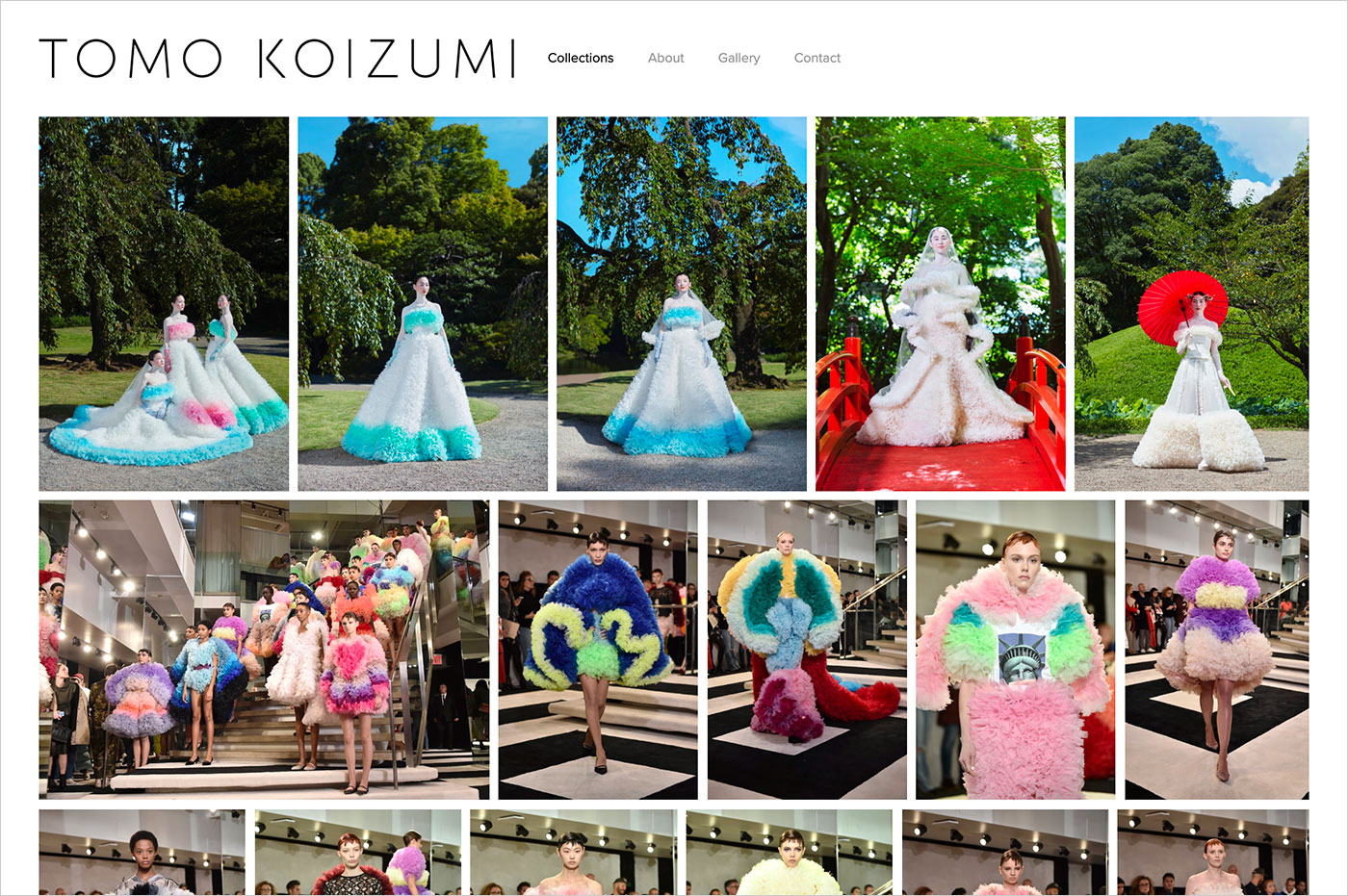 TOMO KOIZUMI OFFICIAL SITEウェブサイトの画面キャプチャ画像