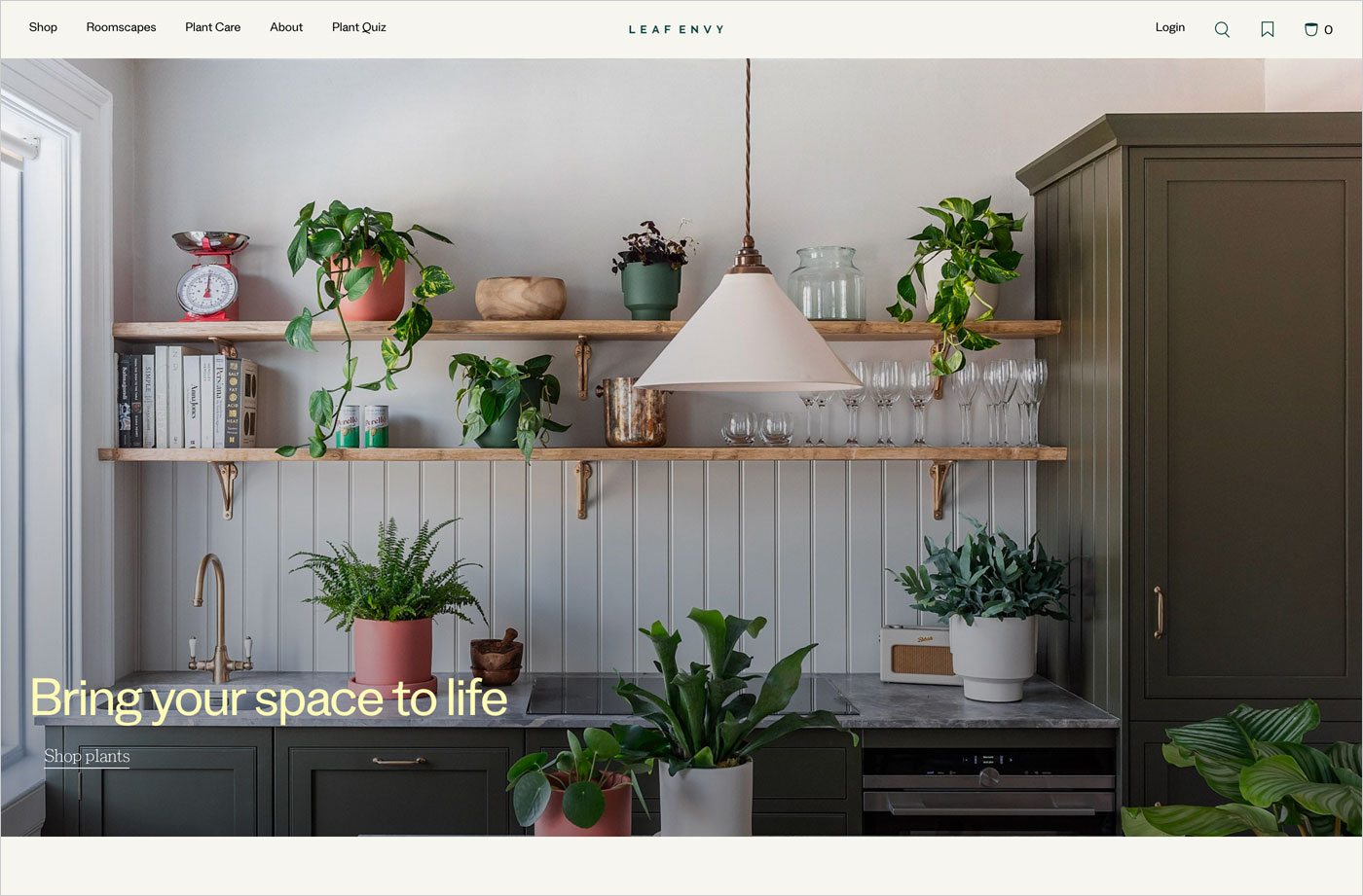 Houseplants & Pots | Indoor Plant Subscription & Botanical Delivery – Leaf Envyウェブサイトの画面キャプチャ画像