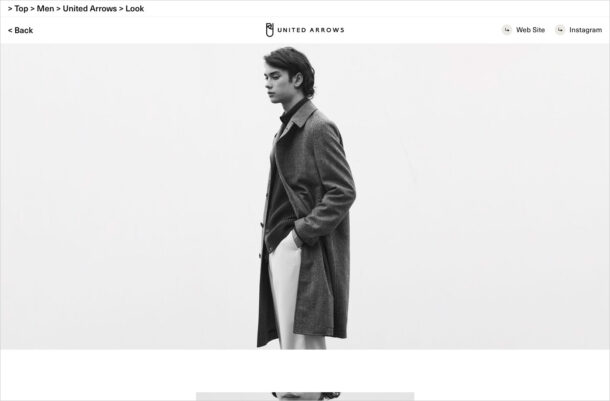 UNITED ARROWS | 2021 Autumn Winter | UNITED ARROWS LTD.ウェブサイトの画面キャプチャ画像