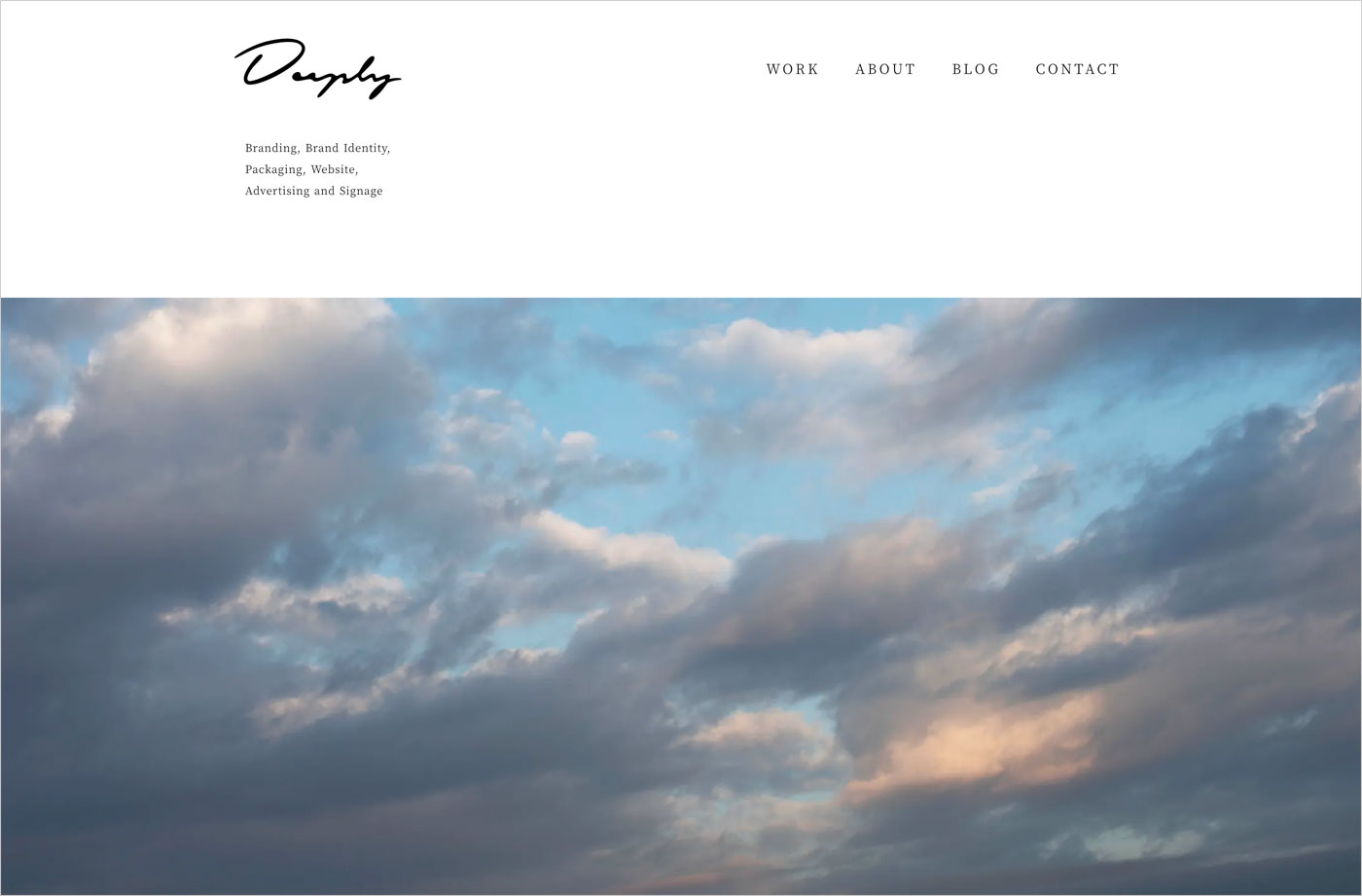 Deeply｜輝きを生み出すブランディングデザインウェブサイトの画面キャプチャ画像