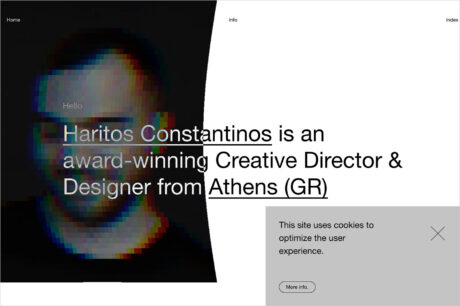 Haritos Constantinosウェブサイトの画面キャプチャ画像