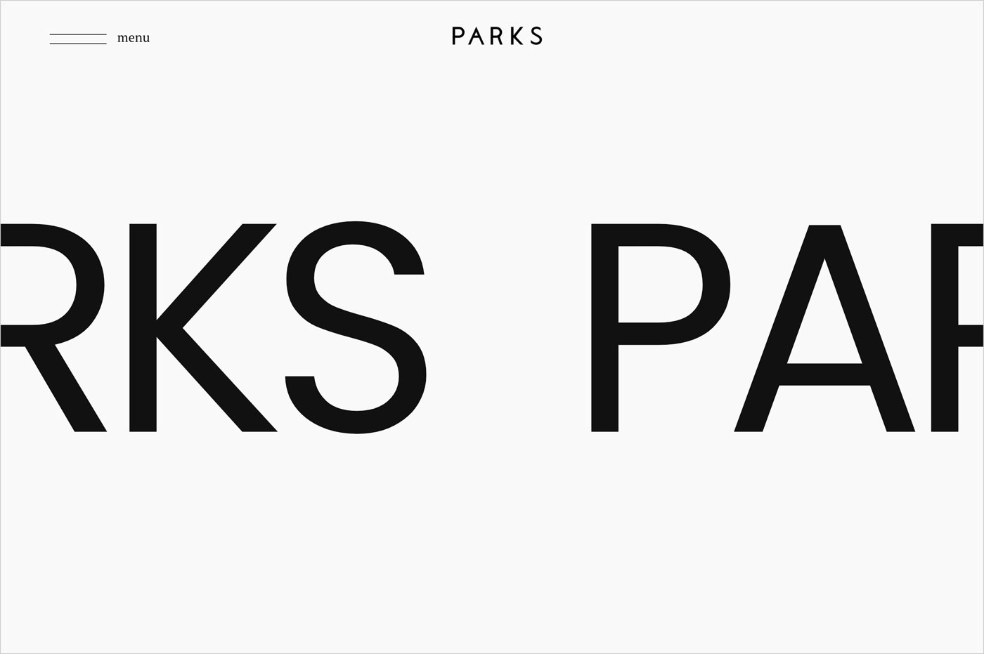 PARKS MANAGEMENTウェブサイトの画面キャプチャ画像