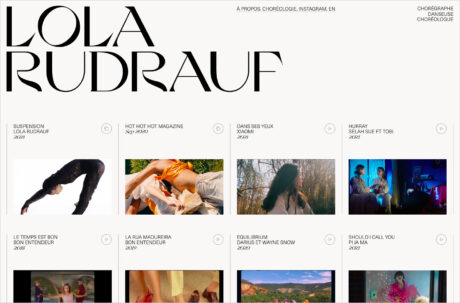Lola Rudrauf – Accueilウェブサイトの画面キャプチャ画像