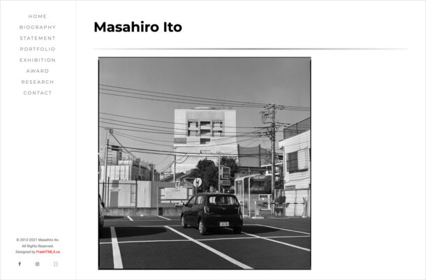 Masahiro Itoウェブサイトの画面キャプチャ画像
