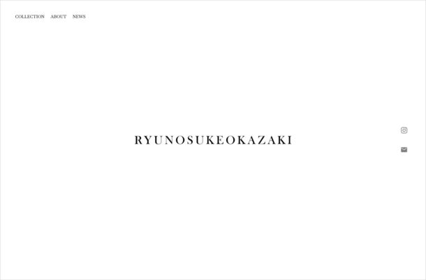 RYUNOSUKEOKAZAKIウェブサイトの画面キャプチャ画像