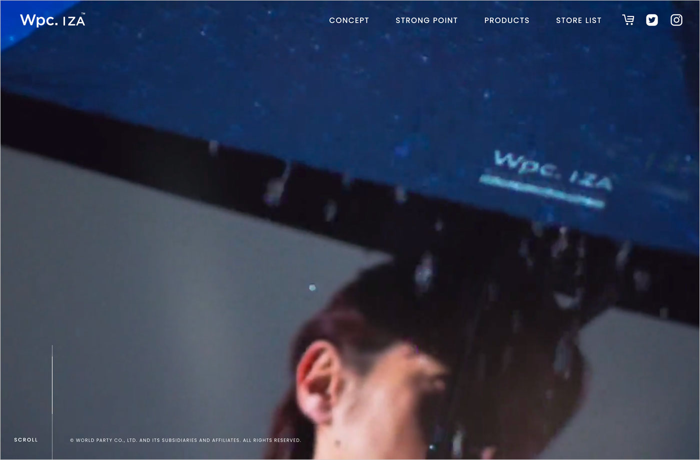 男性のための晴雨兼用傘｜Wpc. IZA [イーザ]公式｜日傘・雨傘ウェブサイトの画面キャプチャ画像