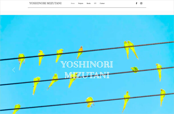 Yoshinori Mizutani | 水谷吉法ウェブサイトの画面キャプチャ画像
