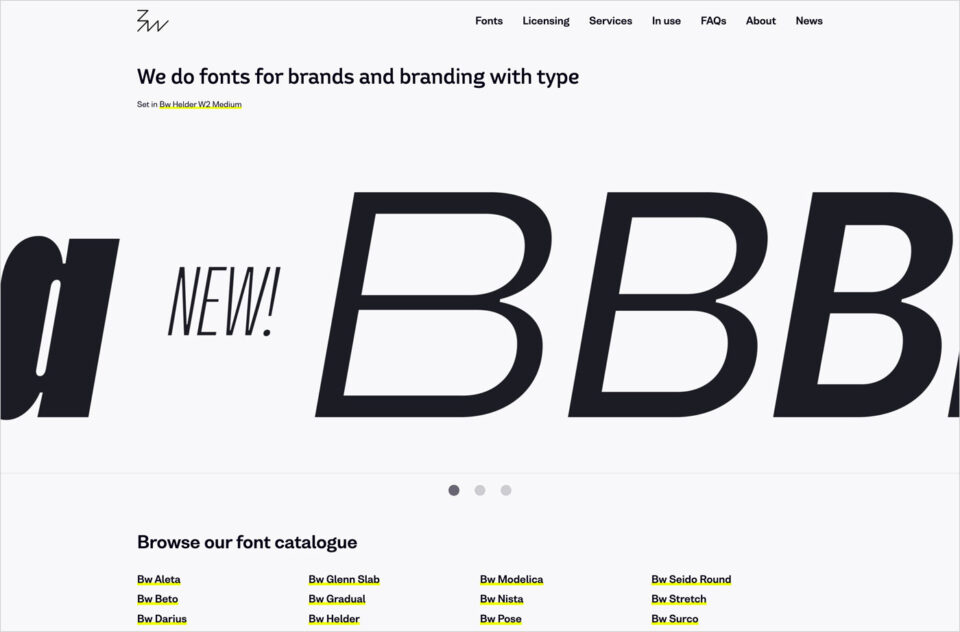 Branding with Typeウェブサイトの画面キャプチャ画像