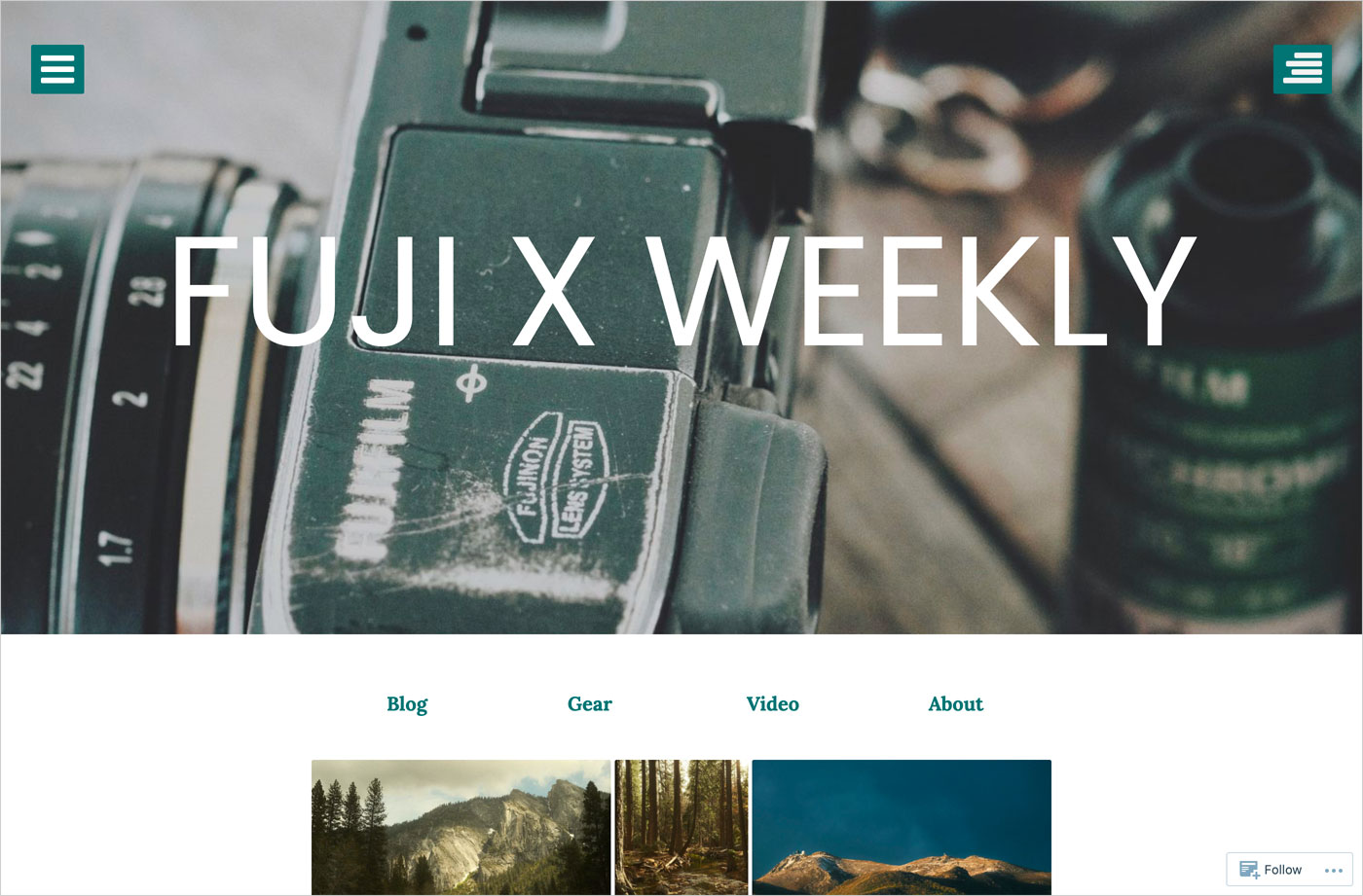 FUJI X WEEKLYウェブサイトの画面キャプチャ画像