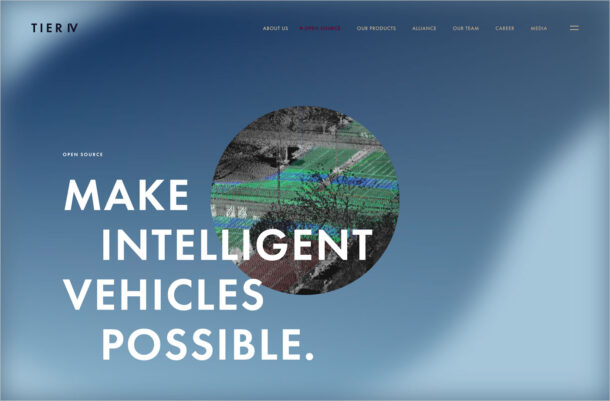 TIER IV, Inc.ウェブサイトの画面キャプチャ画像