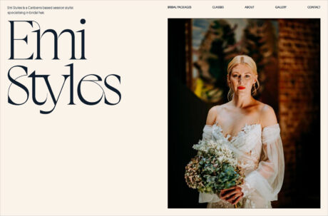Emi Stylesウェブサイトの画面キャプチャ画像