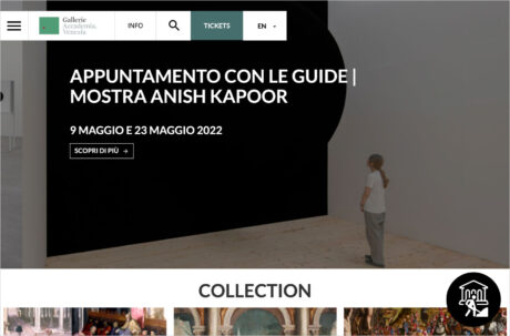 Gallerie dell’Accademia di Veneziaウェブサイトの画面キャプチャ画像