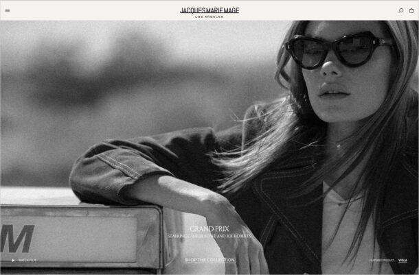 Jacques Marie Mage — Limited Edition Eyewear | Handcrafted in Japanウェブサイトの画面キャプチャ画像