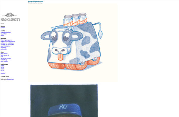 naokishoji.comウェブサイトの画面キャプチャ画像