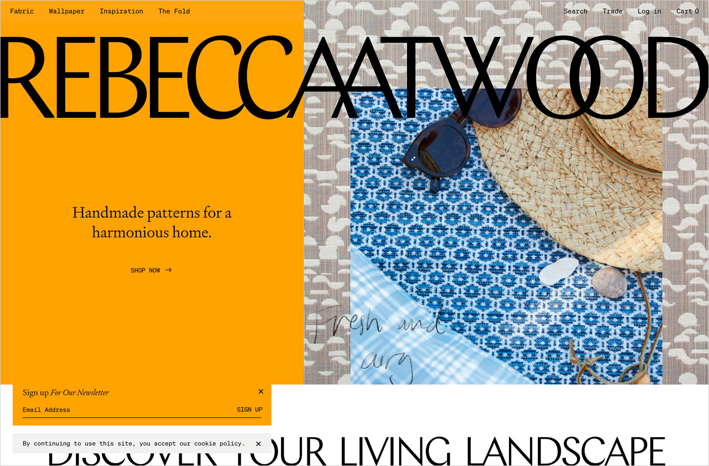 Rebecca Atwood Designsウェブサイトの画面キャプチャ画像