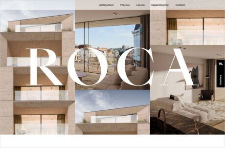 Nieuwbouwappartementen in Gent | Residentie Rocaウェブサイトの画面キャプチャ画像