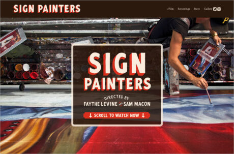 Sign Painters: The Movieウェブサイトの画面キャプチャ画像