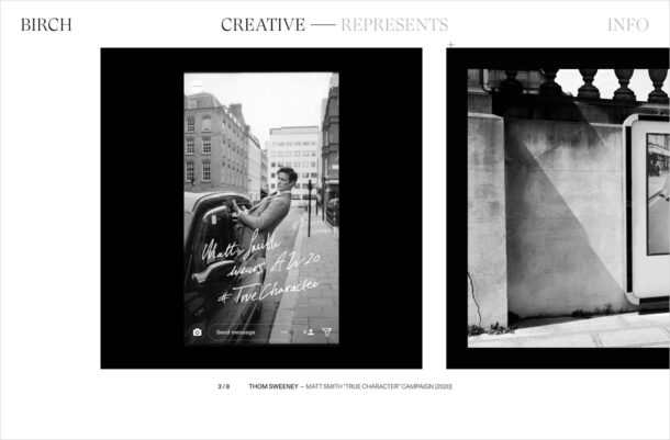 Birch — a London-based creative agencyウェブサイトの画面キャプチャ画像