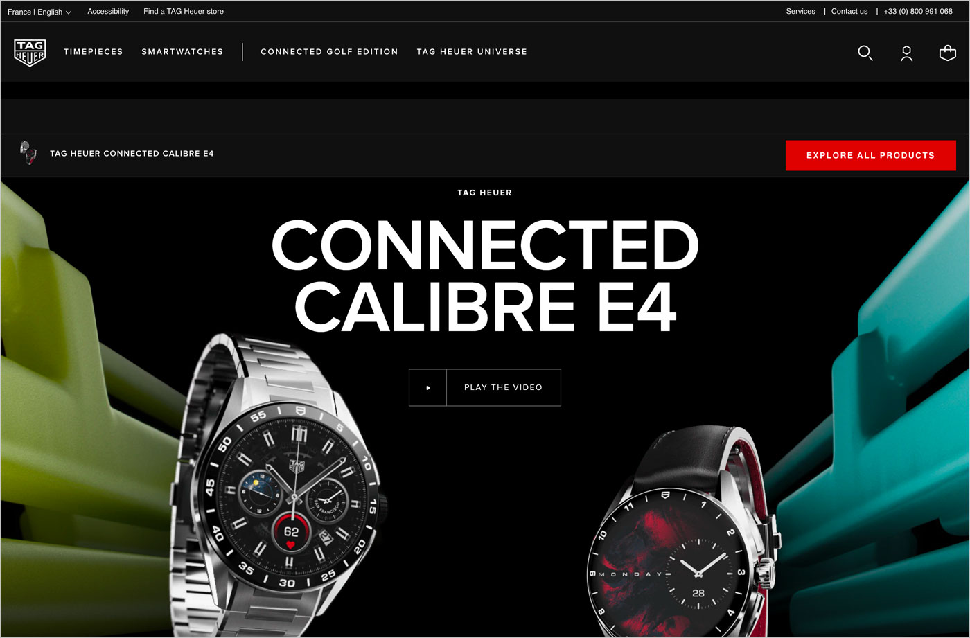 New TAG Heuer® Connected watch | Discover the collectionウェブサイトの画面キャプチャ画像