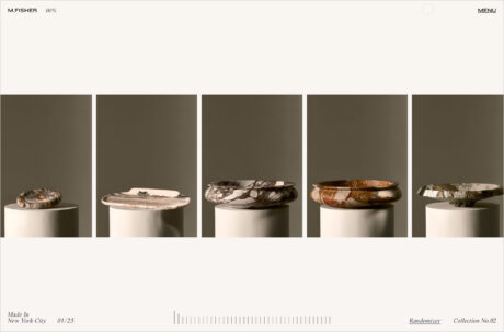 Matthew Fisher (Collection No.02)ウェブサイトの画面キャプチャ画像