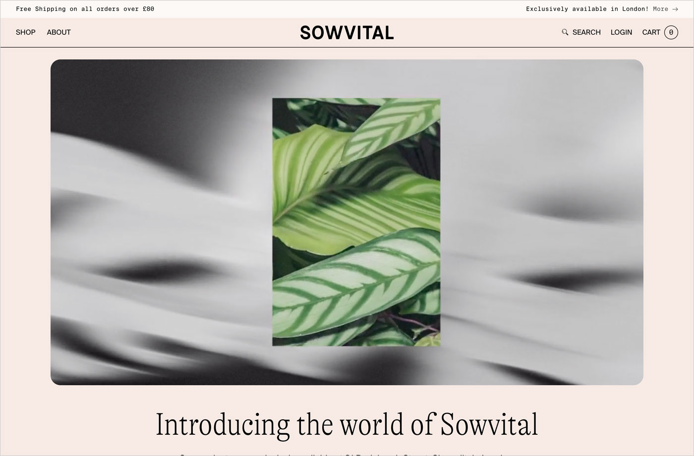SOWVITAL · Community of Plant Loversウェブサイトの画面キャプチャ画像