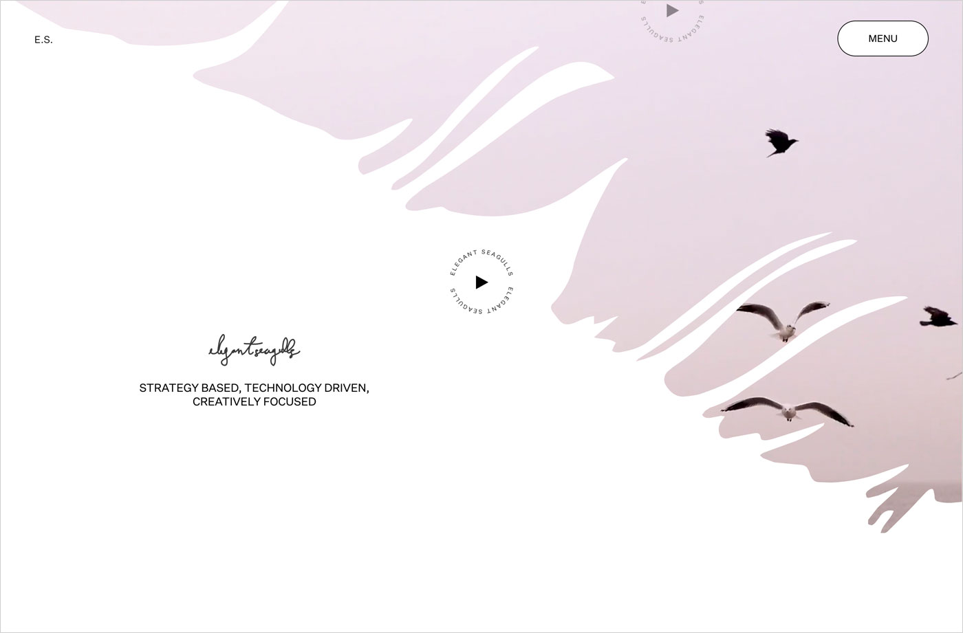 Elegant Seagulls – A Digital Creative Agencyウェブサイトの画面キャプチャ画像