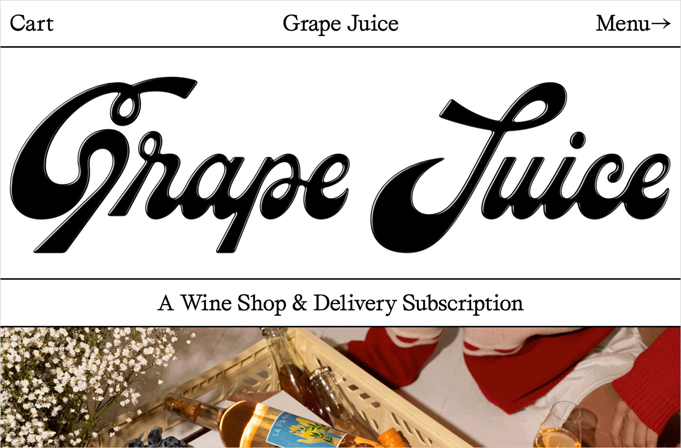 Grape Juiceウェブサイトの画面キャプチャ画像