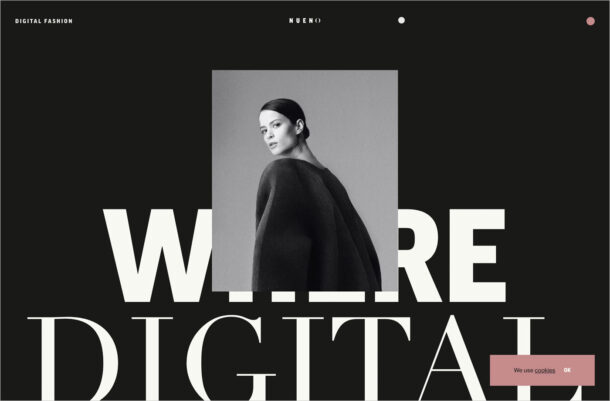 NUENO – digital fashionウェブサイトの画面キャプチャ画像