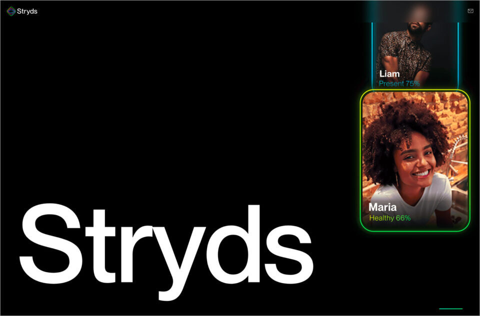 Stryds — Let’s Be Realウェブサイトの画面キャプチャ画像