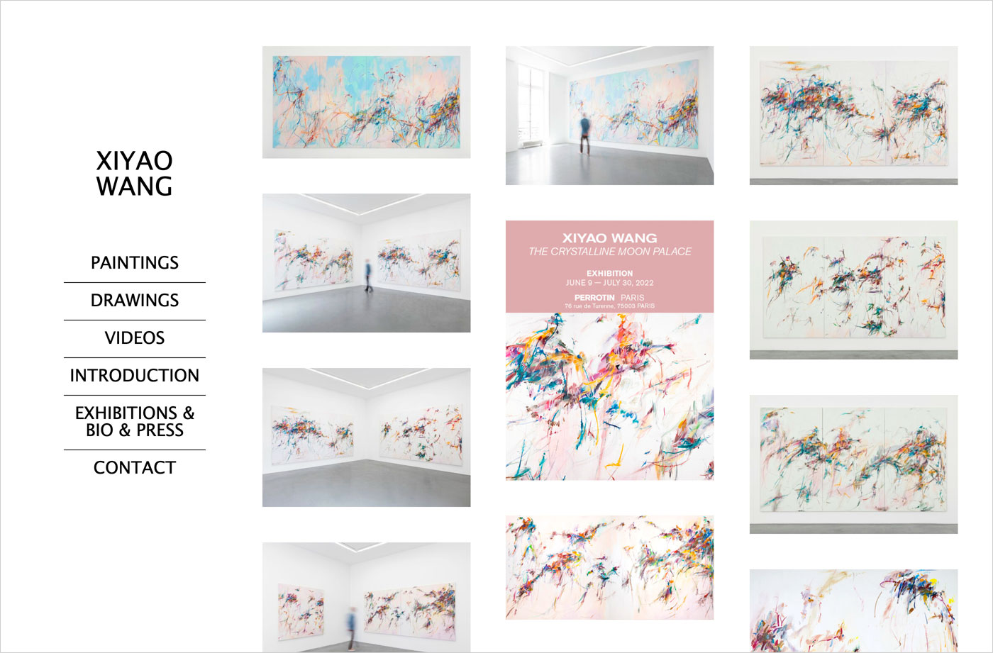 Xiyao Wang: Paintingsウェブサイトの画面キャプチャ画像