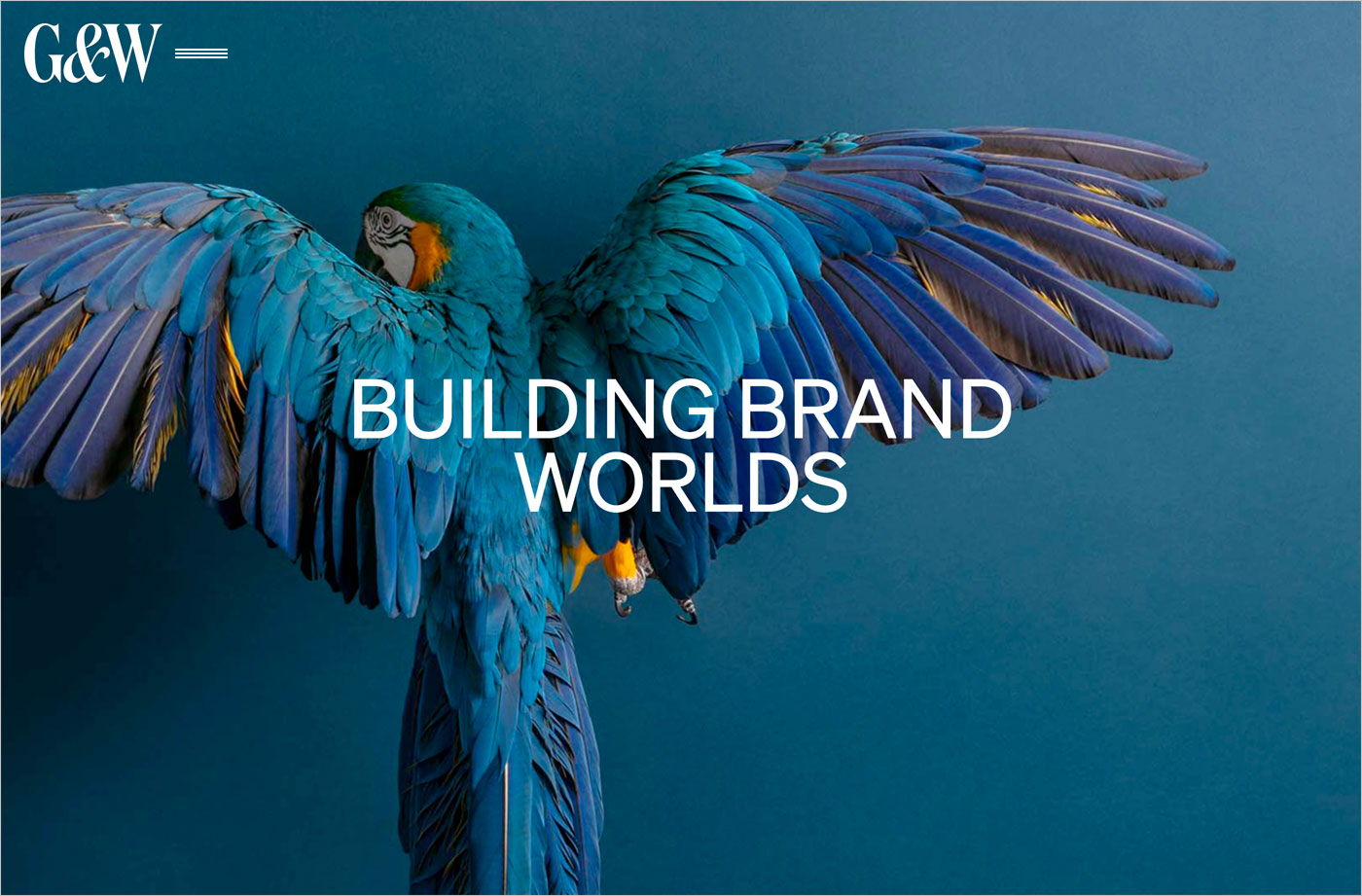 Glasfurd & Walker — Building Brand Worldsウェブサイトの画面キャプチャ画像