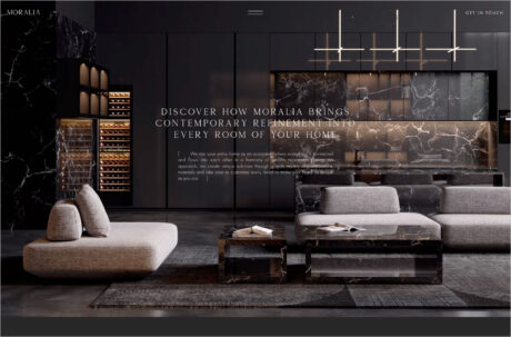 Moralia | Luxury Contemporary Designer Custom Kitchens and Interior Furnitureウェブサイトの画面キャプチャ画像