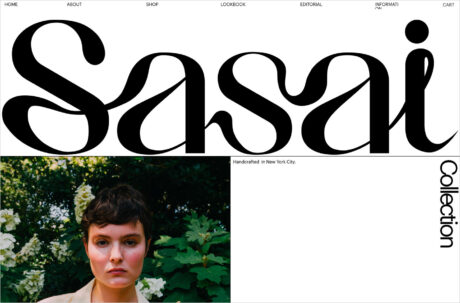 SASAI JEWELRYウェブサイトの画面キャプチャ画像