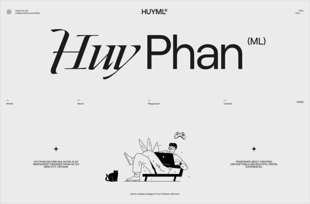 Huy Phan — Independent Designer from Vietnamウェブサイトの画面キャプチャ画像