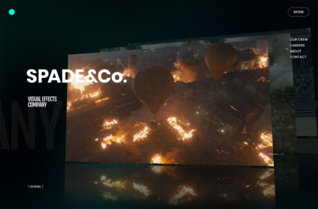 Spade&Co. – VISUAL EFFECTS COMPANYウェブサイトの画面キャプチャ画像