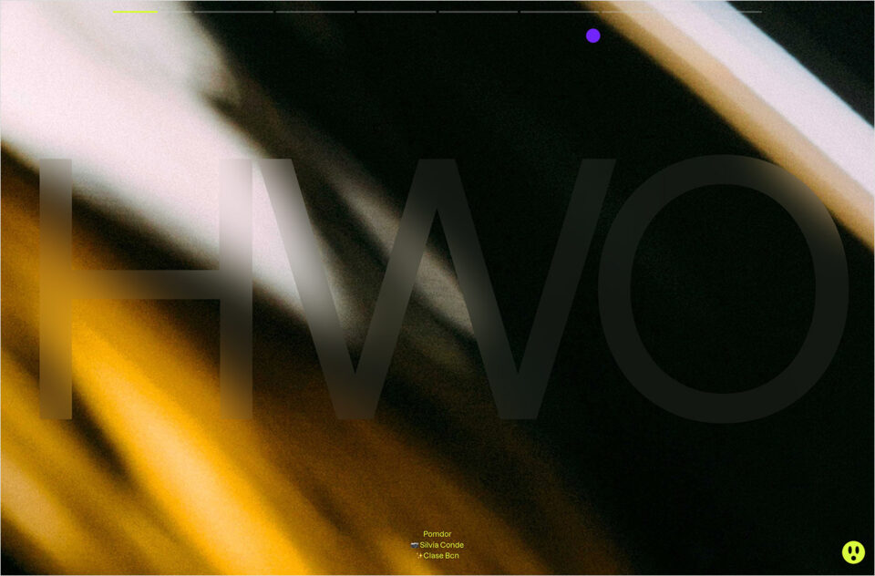HWO is a Barcelona-based design studioウェブサイトの画面キャプチャ画像