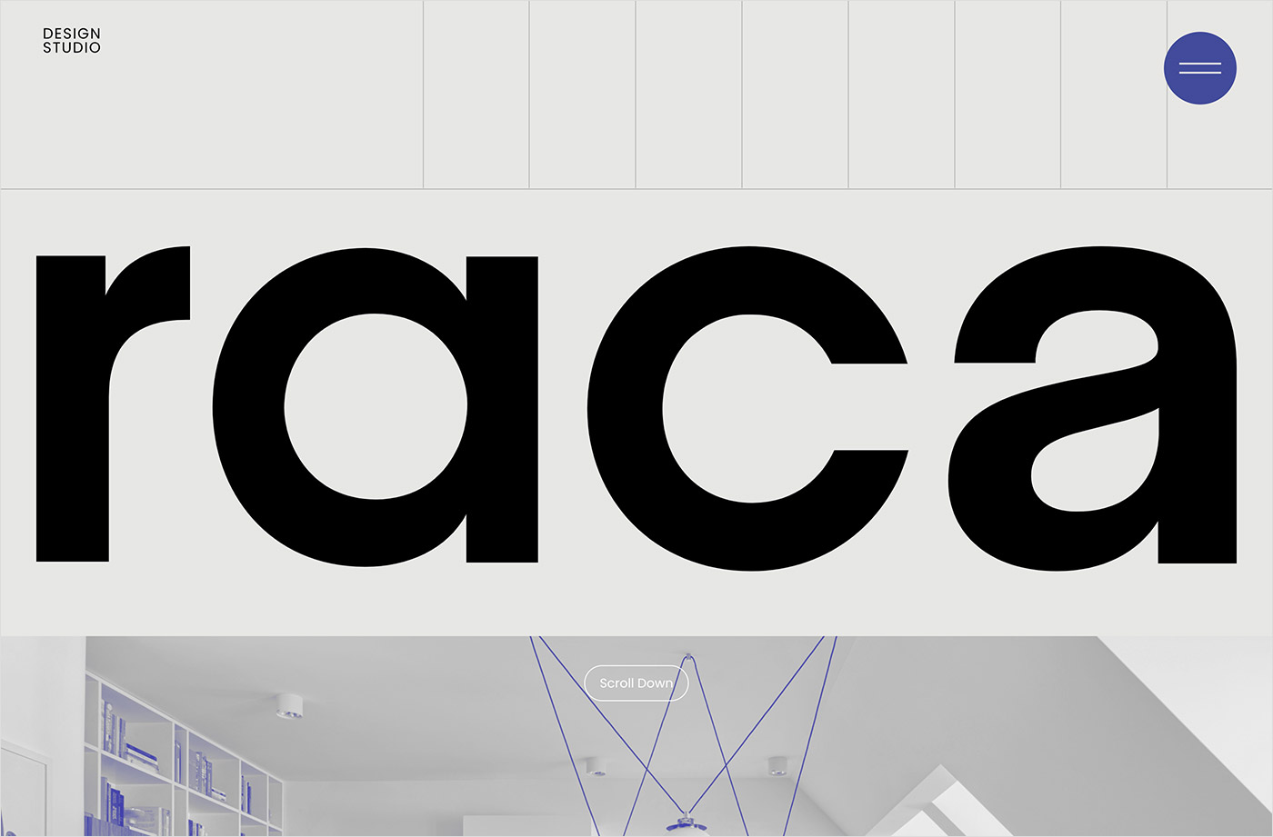 Raca Design Studioウェブサイトの画面キャプチャ画像