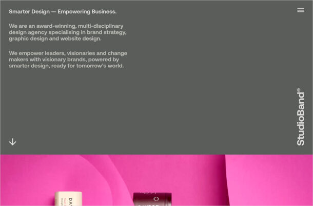 Graphic Design Studio Adelaide – Brand Design | StudioBand®ウェブサイトの画面キャプチャ画像