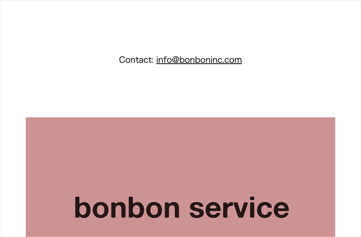 BONBON SERVICE inc.ウェブサイトの画面キャプチャ画像