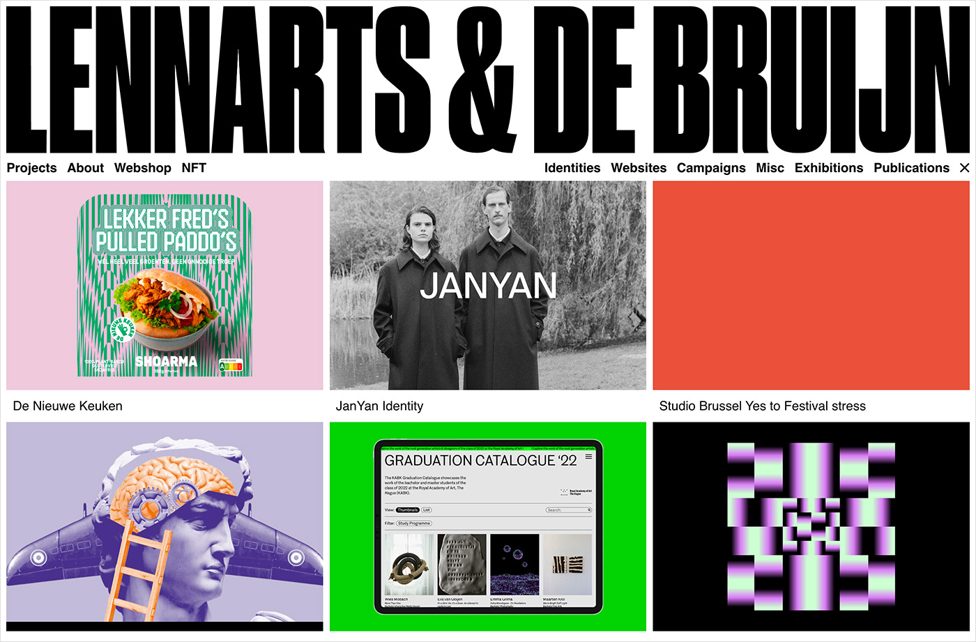 Studio Lennarts & De Bruijnウェブサイトの画面キャプチャ画像