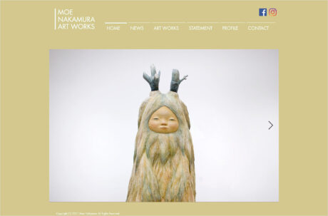 中村萌 | Moe Nakamura art worksウェブサイトの画面キャプチャ画像