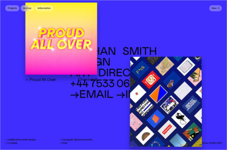 Nathan Smithウェブサイトの画面キャプチャ画像