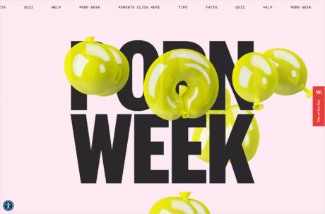 Porn Week New Zealandウェブサイトの画面キャプチャ画像