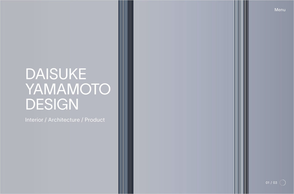 DAISUKE YAMAMOTO DESIGN｜山本大介ウェブサイトの画面キャプチャ画像