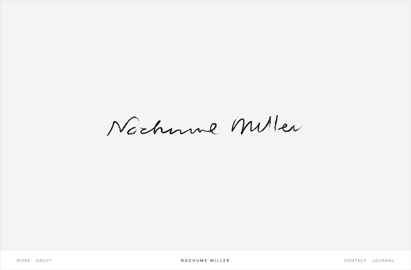 Nachume Millerウェブサイトの画面キャプチャ画像