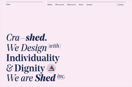 Shed Inc.ウェブサイトの画面キャプチャ画像