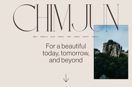 CHIMJUNウェブサイトの画面キャプチャ画像